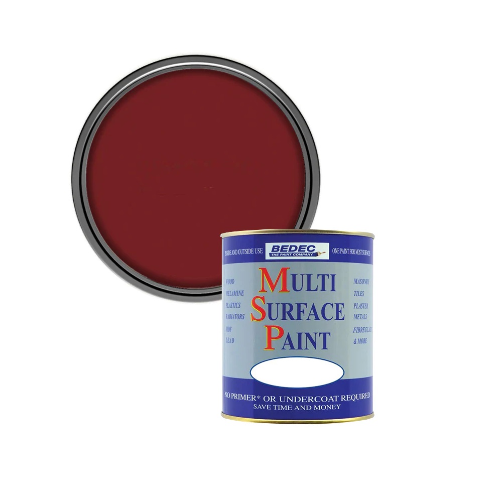Bedec Multi Surface Paint Soft Satin 750ml Claret
